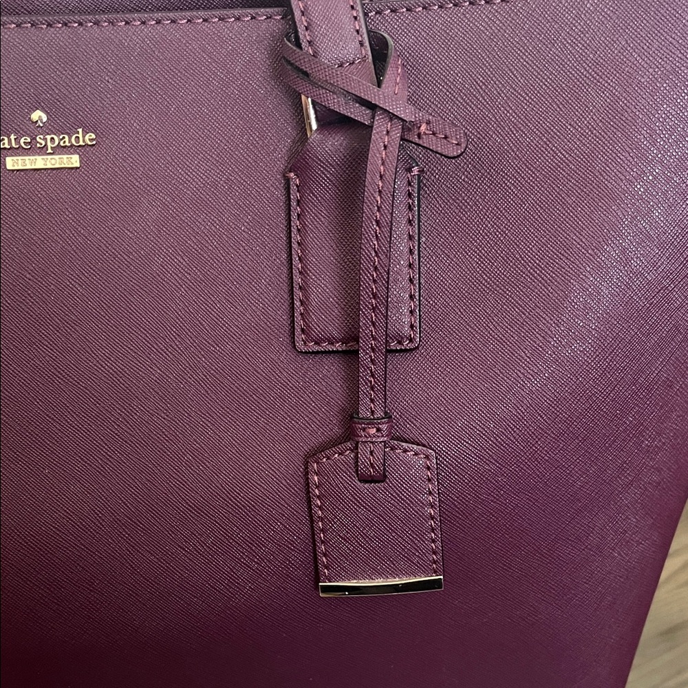 Kate Spade Purple Leather Tote Bag - Picture 3 of 8